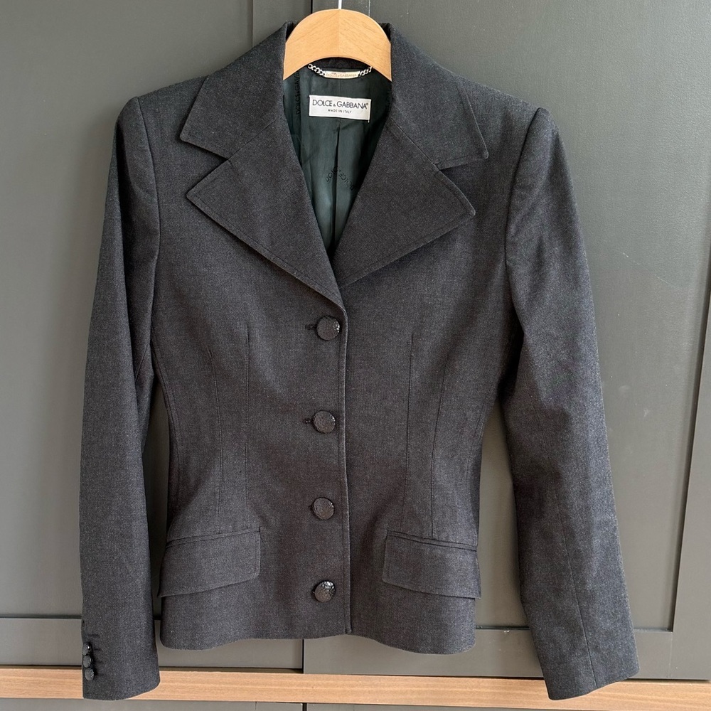 Dolce & Gabbana | Classic Single-breasted Dolce jacket Charcoal Blazer |• 44 - Picture 3 of 10